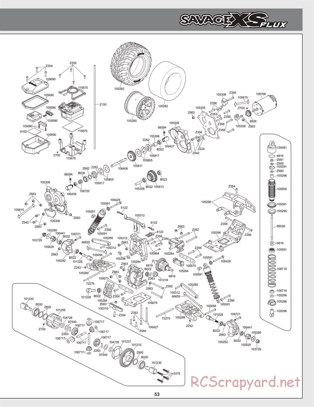 HPI - Savage XS Flux - Exploded View - Page 53