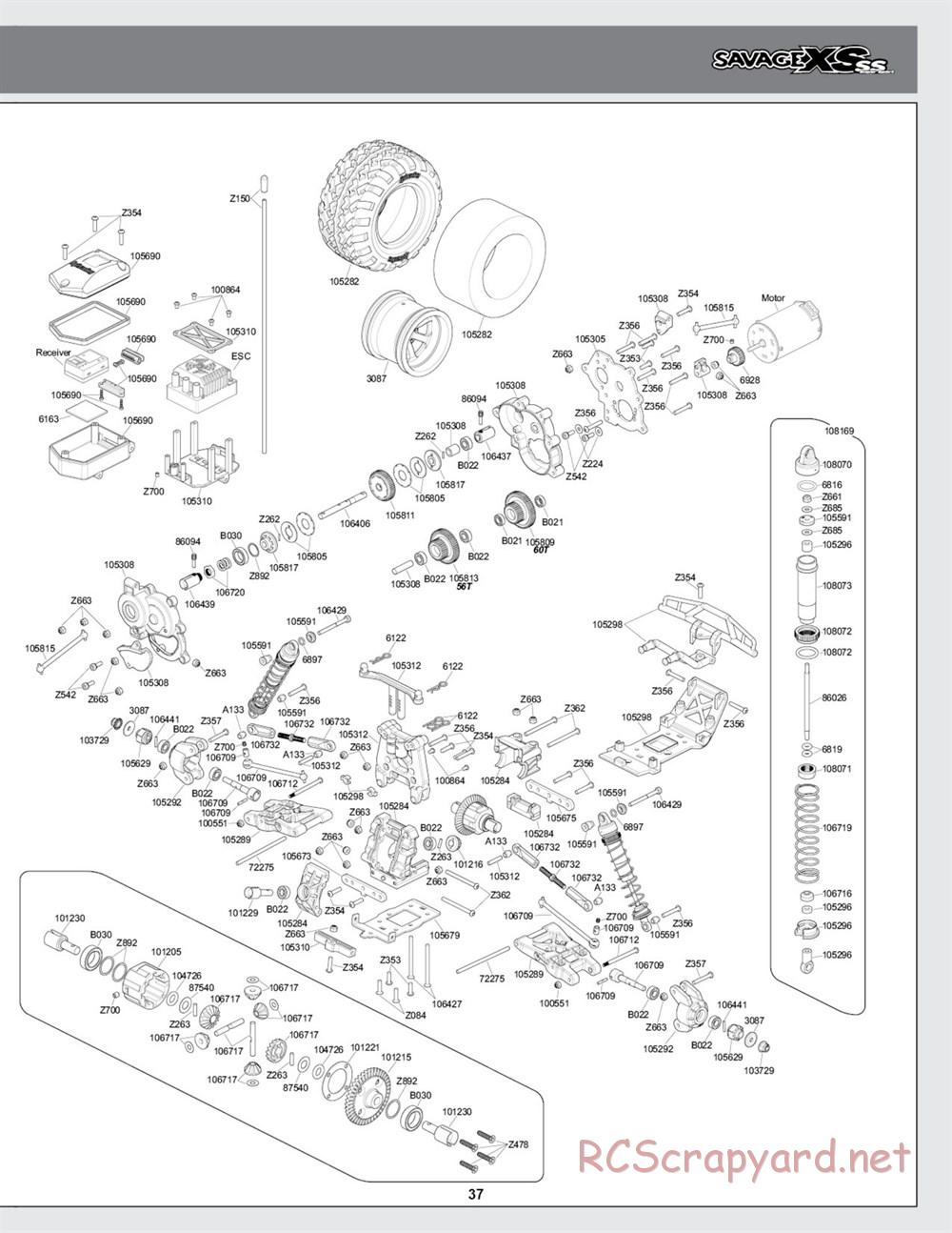 HPI - Savage XS SS - Exploded View - Page 37