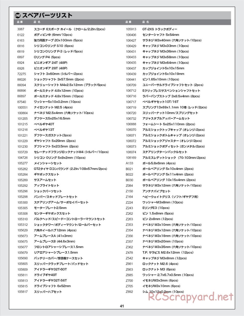 HPI - Savage XS SS - Manual - Page 41