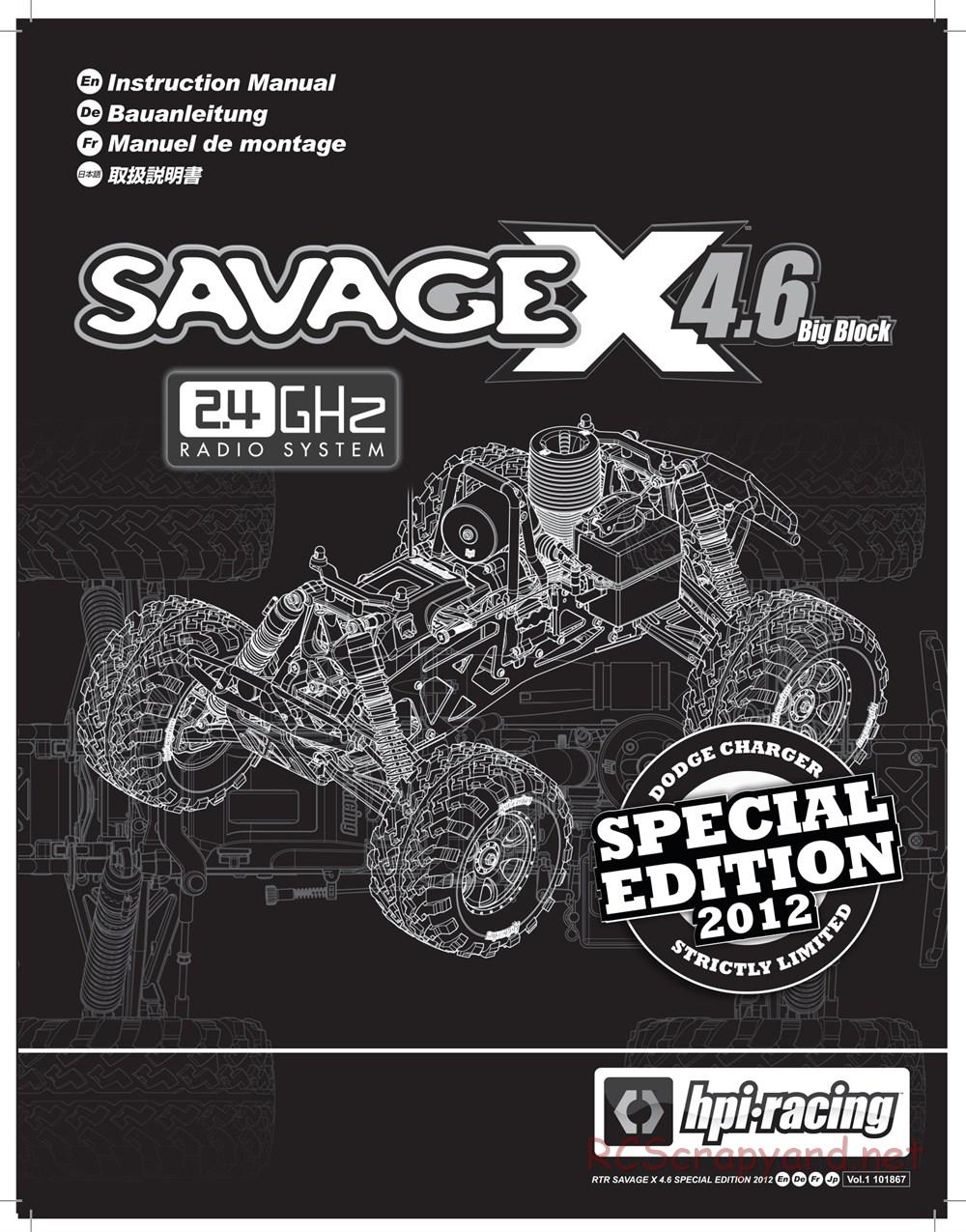 HPI - Savage X 4.6 Special Edition - Supplement - Page 1