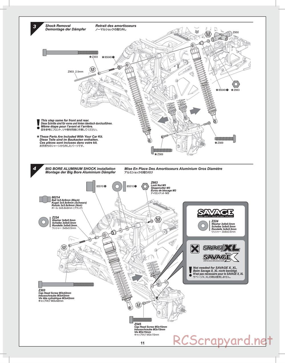 HPI - Savage X 4.6 Special Edition - Supplement - Page 11