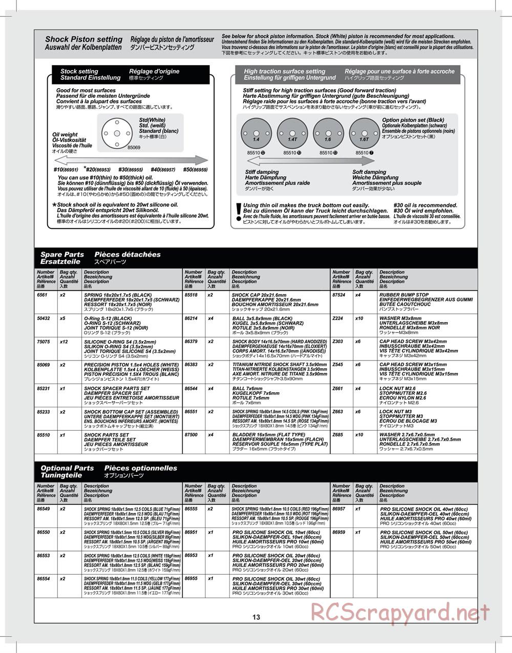 HPI - Savage X 4.6 Special Edition - Supplement - Page 13