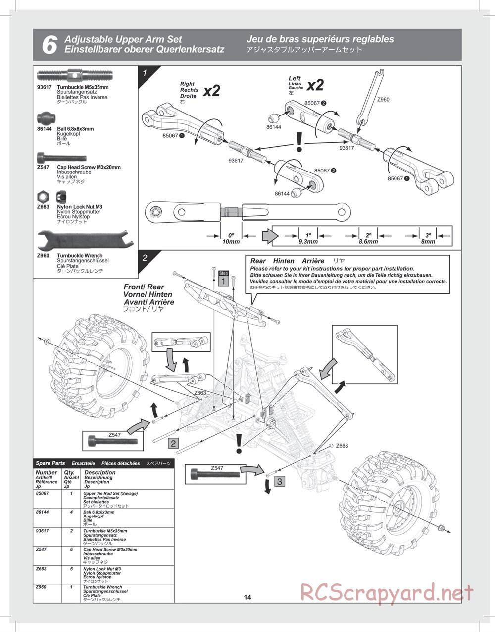 HPI - Savage X 4.6 Special Edition - Supplement - Page 14