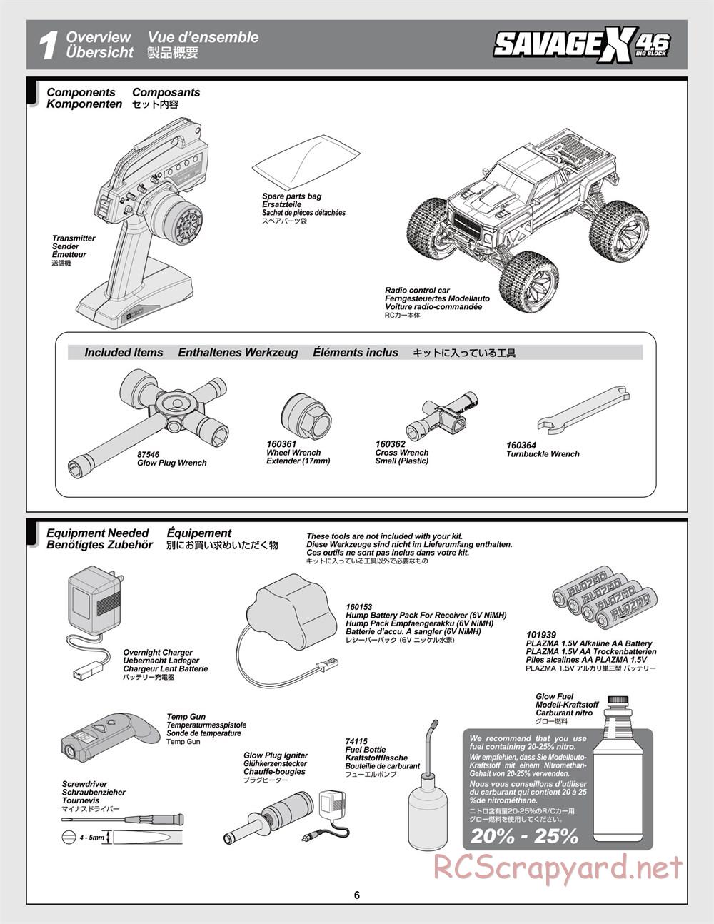 HPI - Savage-X 4.6 - Manual - Page 6