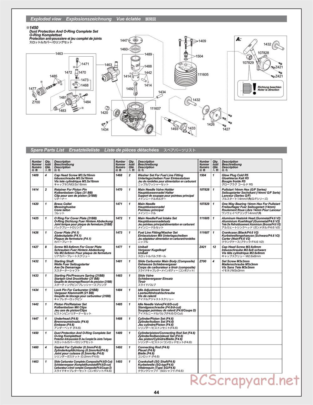 HPI - Savage-X 4.6 - Manual - Page 44