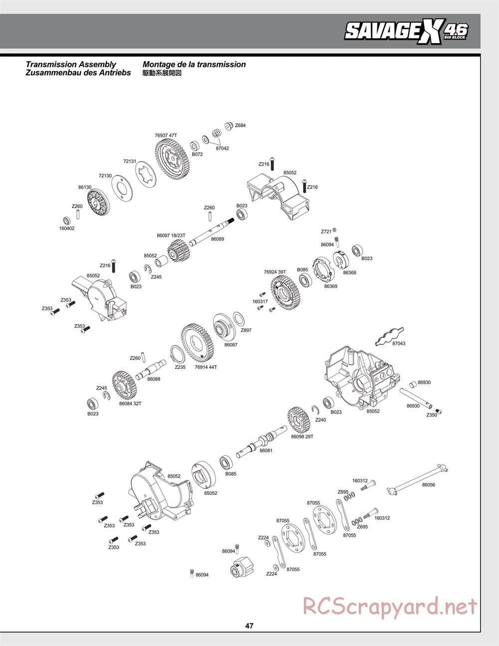 HPI - Savage-X 4.6 - Manual - Page 47