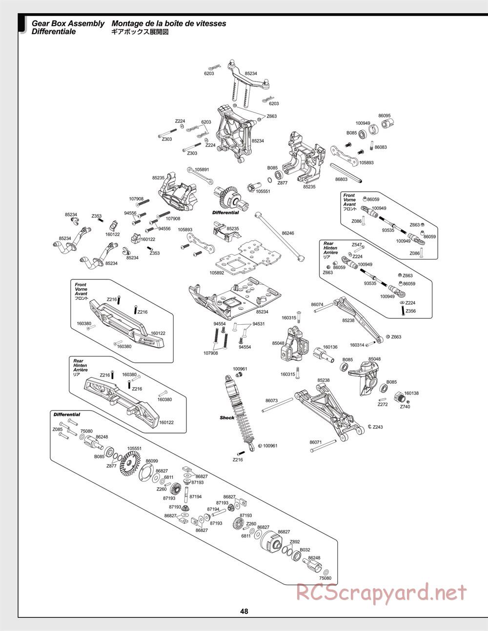 HPI - Savage-X 4.6 - Exploded View - Page 48