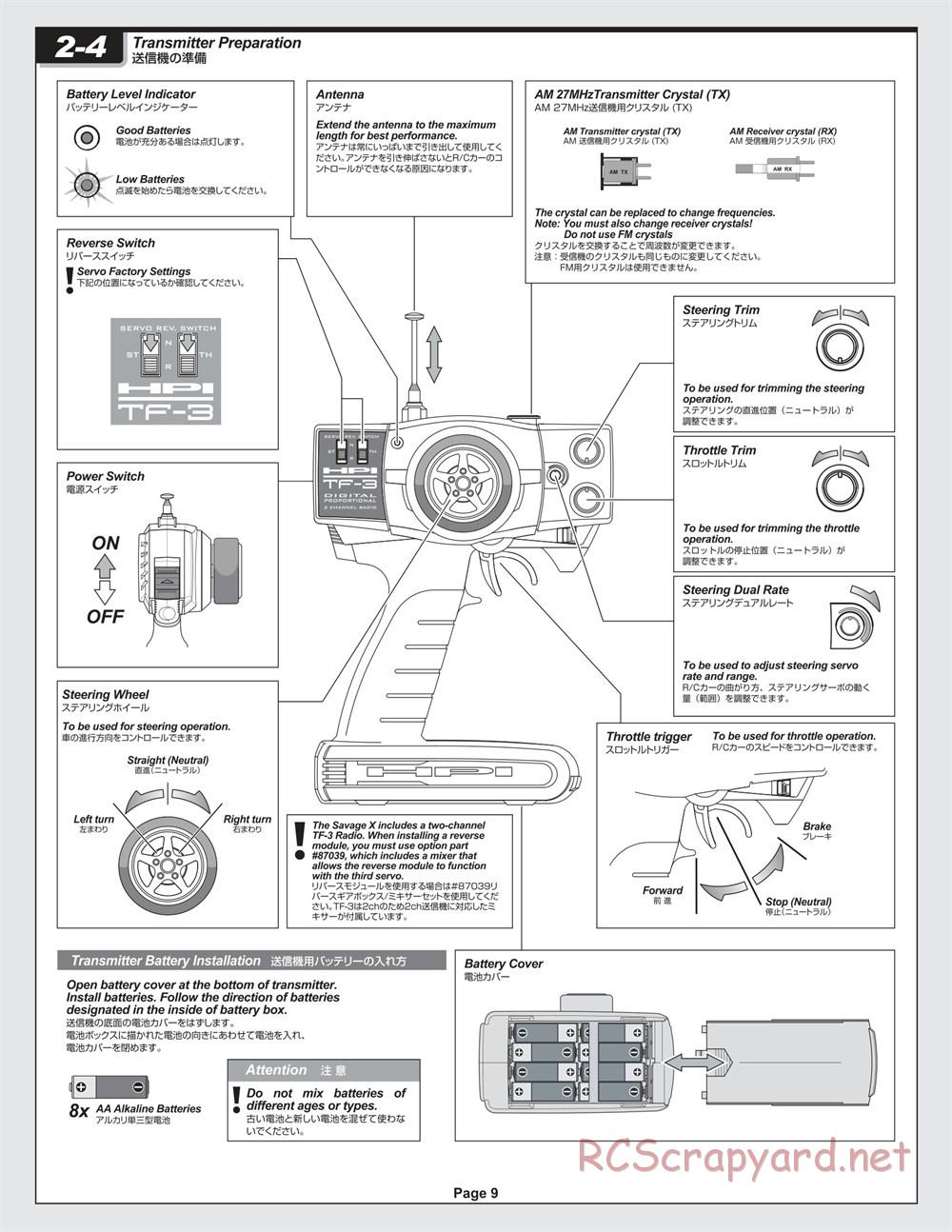 HPI - Savage X 4.1 - Manual - Page 9