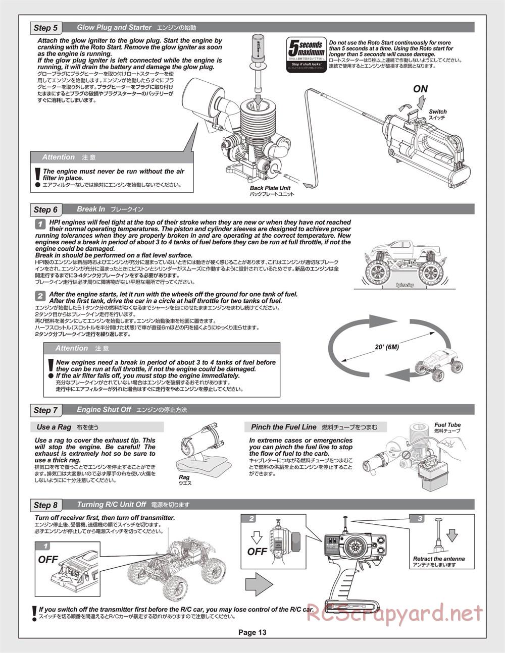 HPI - Savage X 4.1 - Manual - Page 13