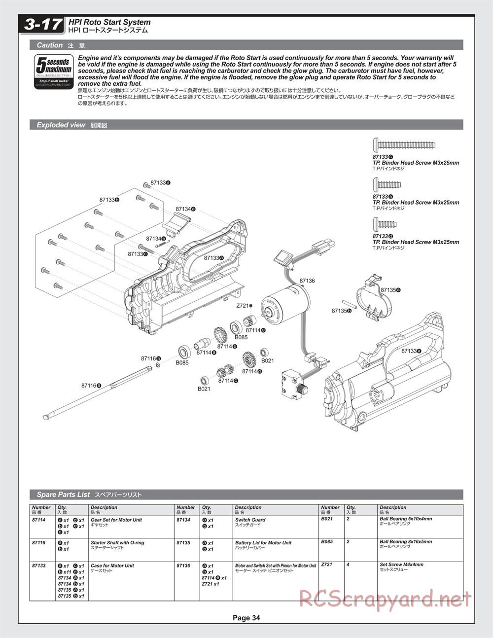 HPI - Savage X 4.1 - Manual - Page 34