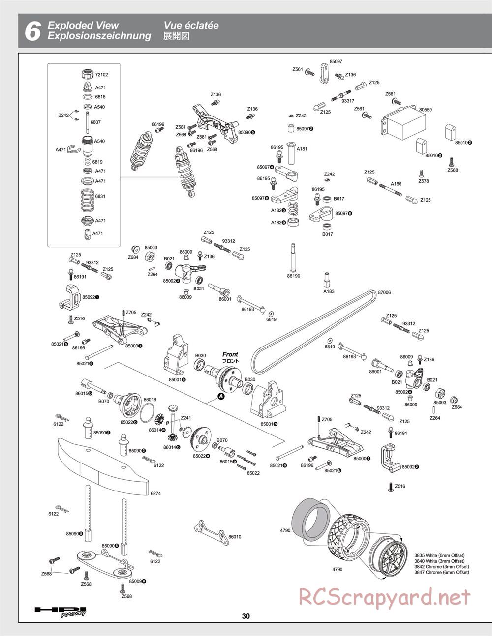 HPI - Sprint 2 Sport - Exploded View - Page 30