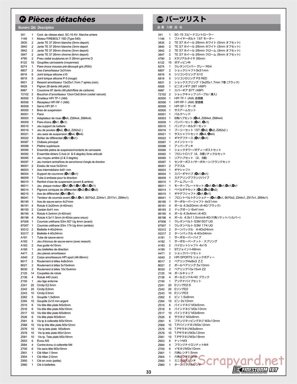 HPI - Sprint 2 Sport - Manual - Page 33