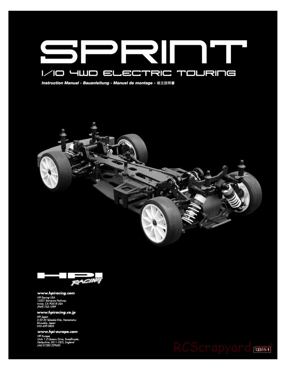 HPI - Sprint - Manual - Page 1