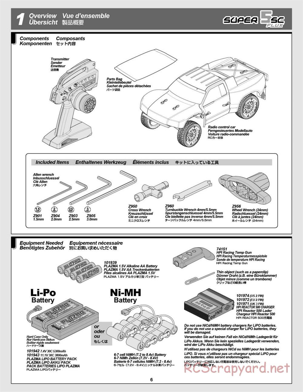 HPI - Super 5SC Flux - Manual - Page 6