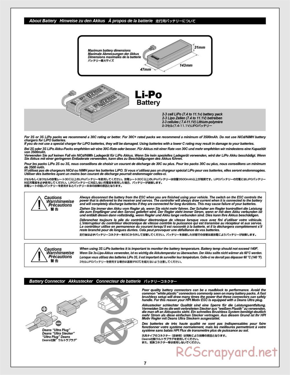 HPI - Super 5SC Flux - Manual - Page 7