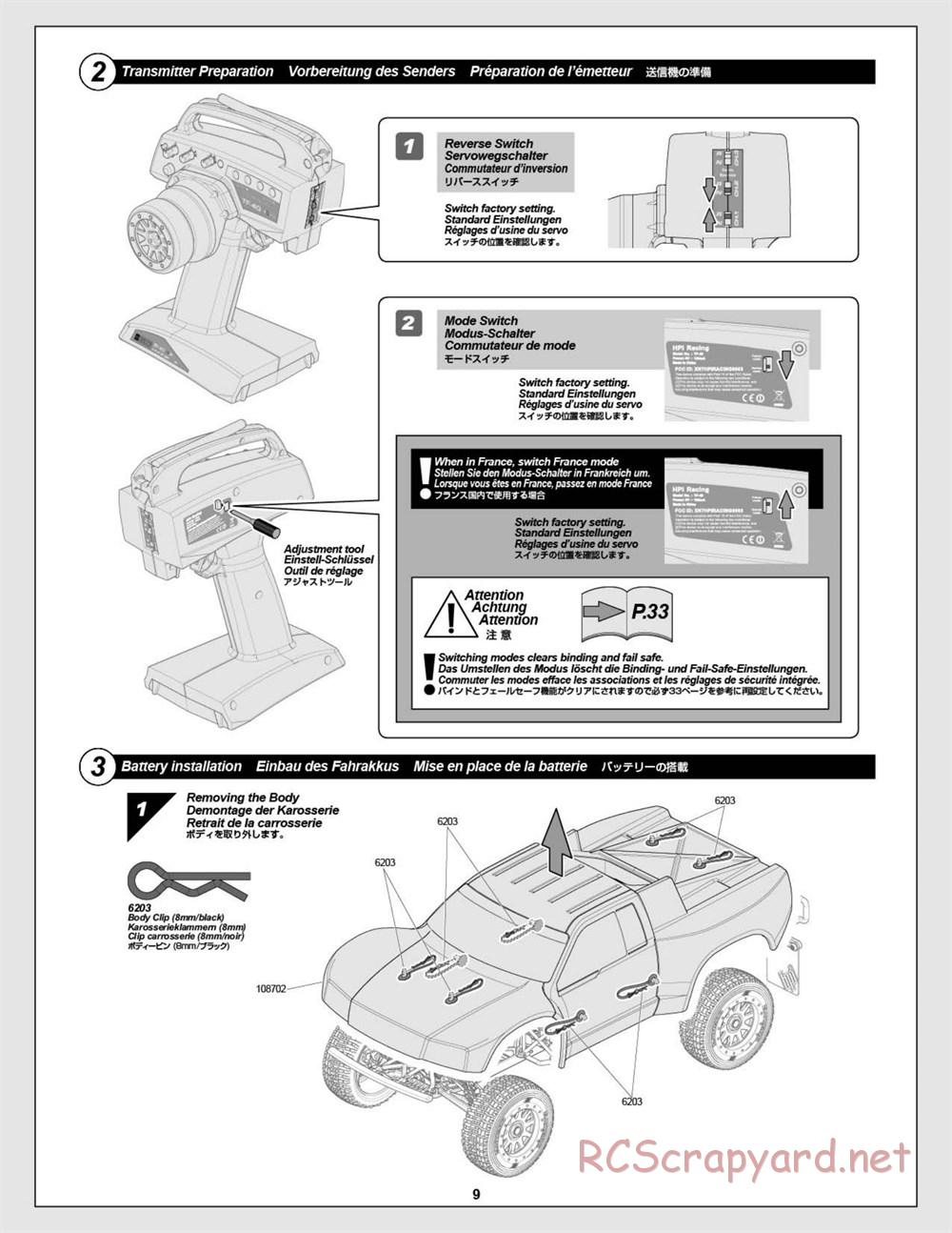 HPI - Super 5SC Flux - Manual - Page 9