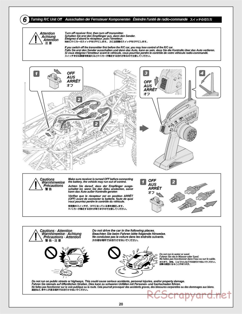 HPI - Super 5SC Flux - Manual - Page 20
