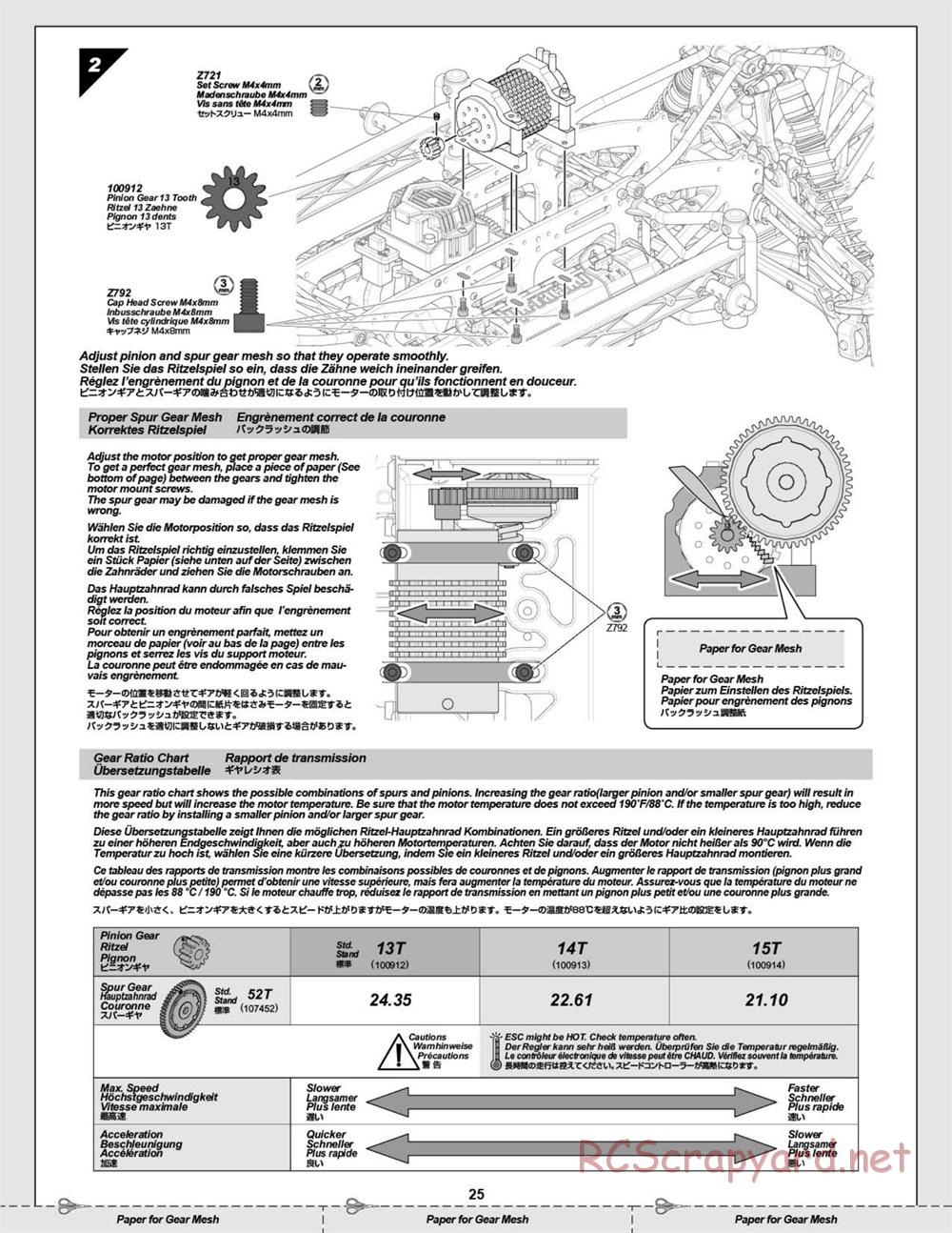 HPI - Super 5SC Flux - Manual - Page 25