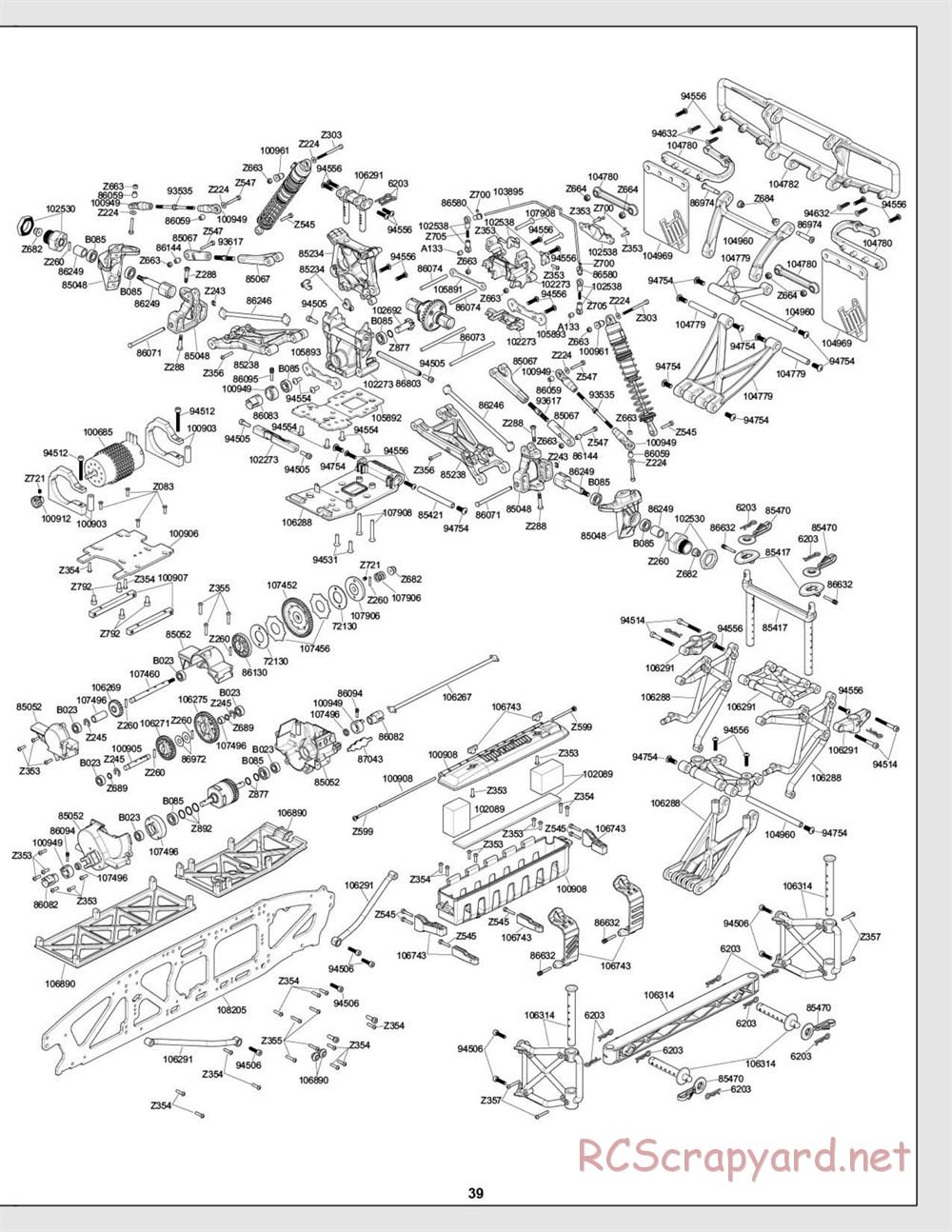 HPI - Super 5SC Flux - Exploded View - Page 39