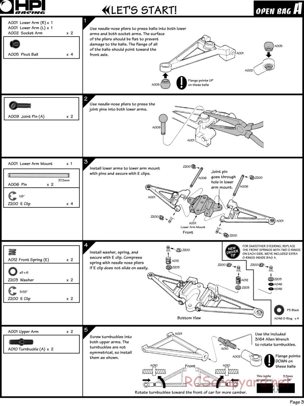 HPI - F1 / Super F1 - Manual - Page 3