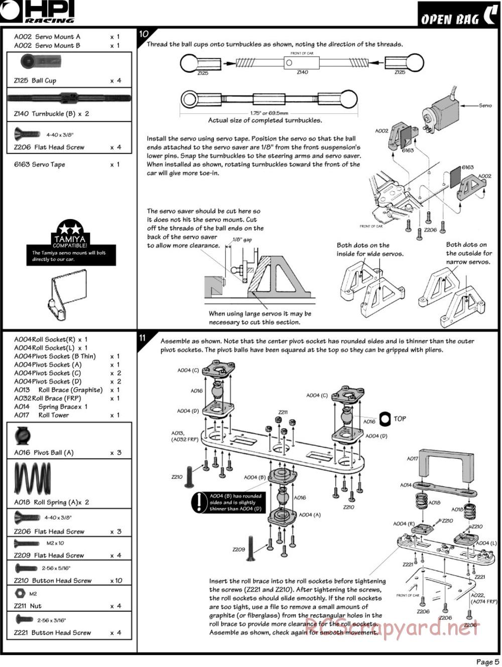 HPI - F1 / Super F1 - Manual - Page 5