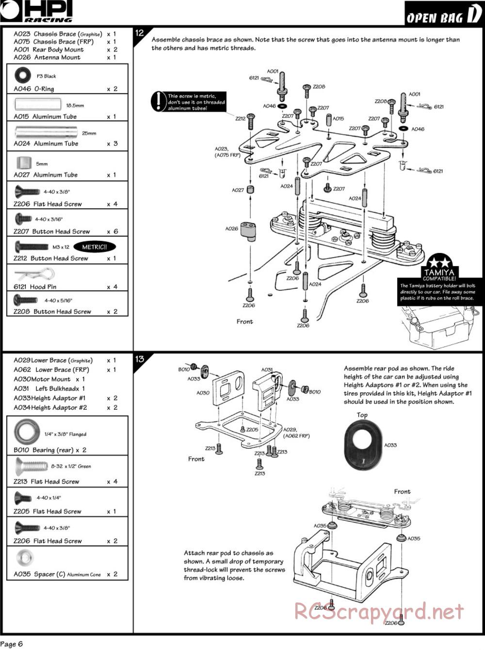 HPI - F1 / Super F1 - Manual - Page 6