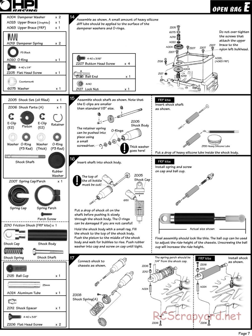 HPI - F1 / Super F1 - Manual - Page 7