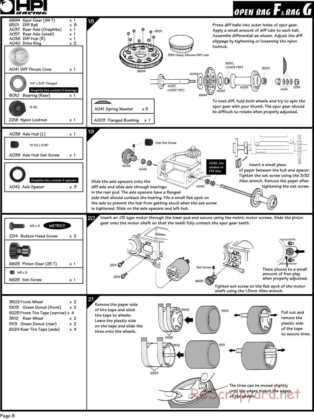 HPI - F1 / Super F1 - Manual - Page 8