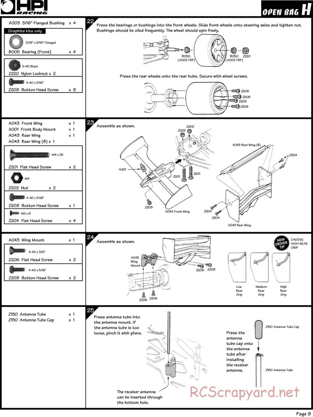 HPI - F1 / Super F1 - Manual - Page 9