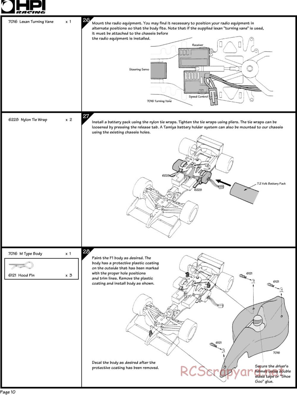 HPI - F1 / Super F1 - Manual - Page 10