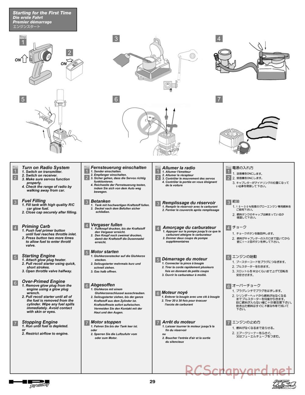 HPI - Super Nitro RS4 Rally - Manual - Page 29