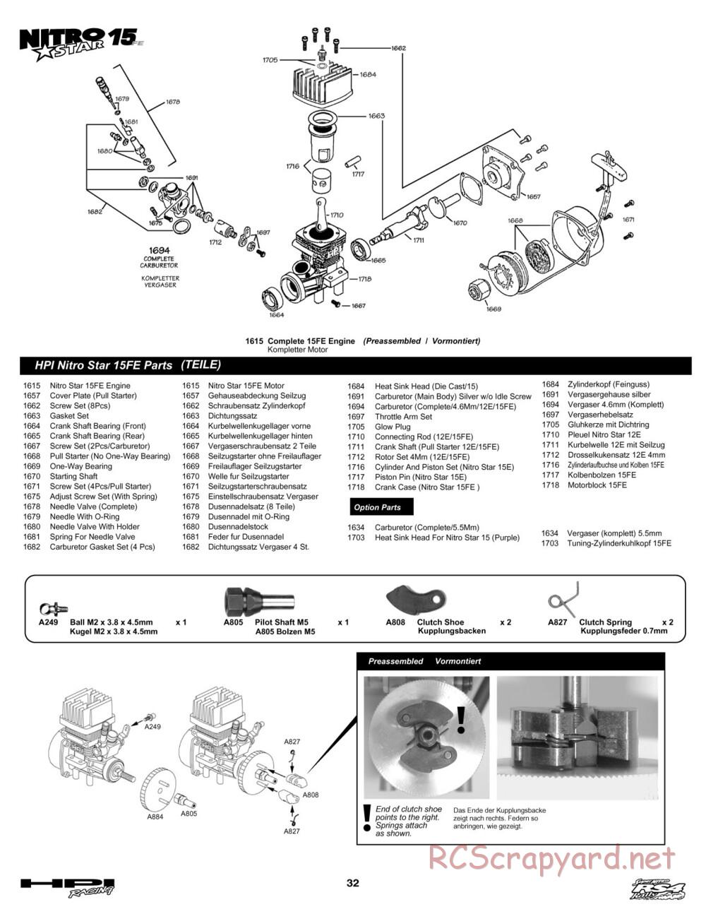 HPI - Super Nitro RS4 Rally - Manual - Page 32