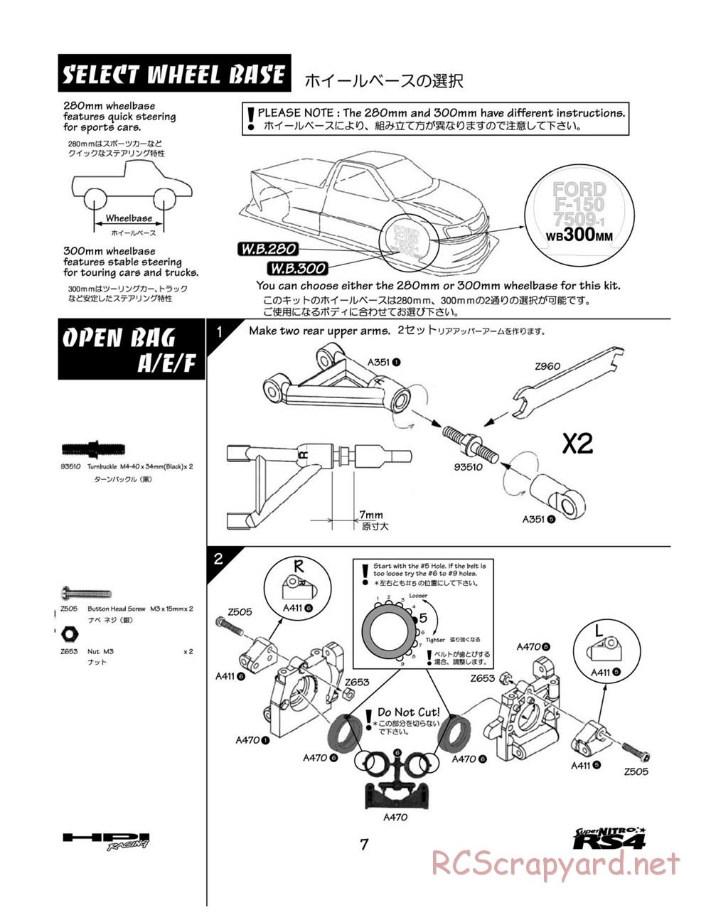 HPI - Super Nitro RS4 - Manual - Page 7
