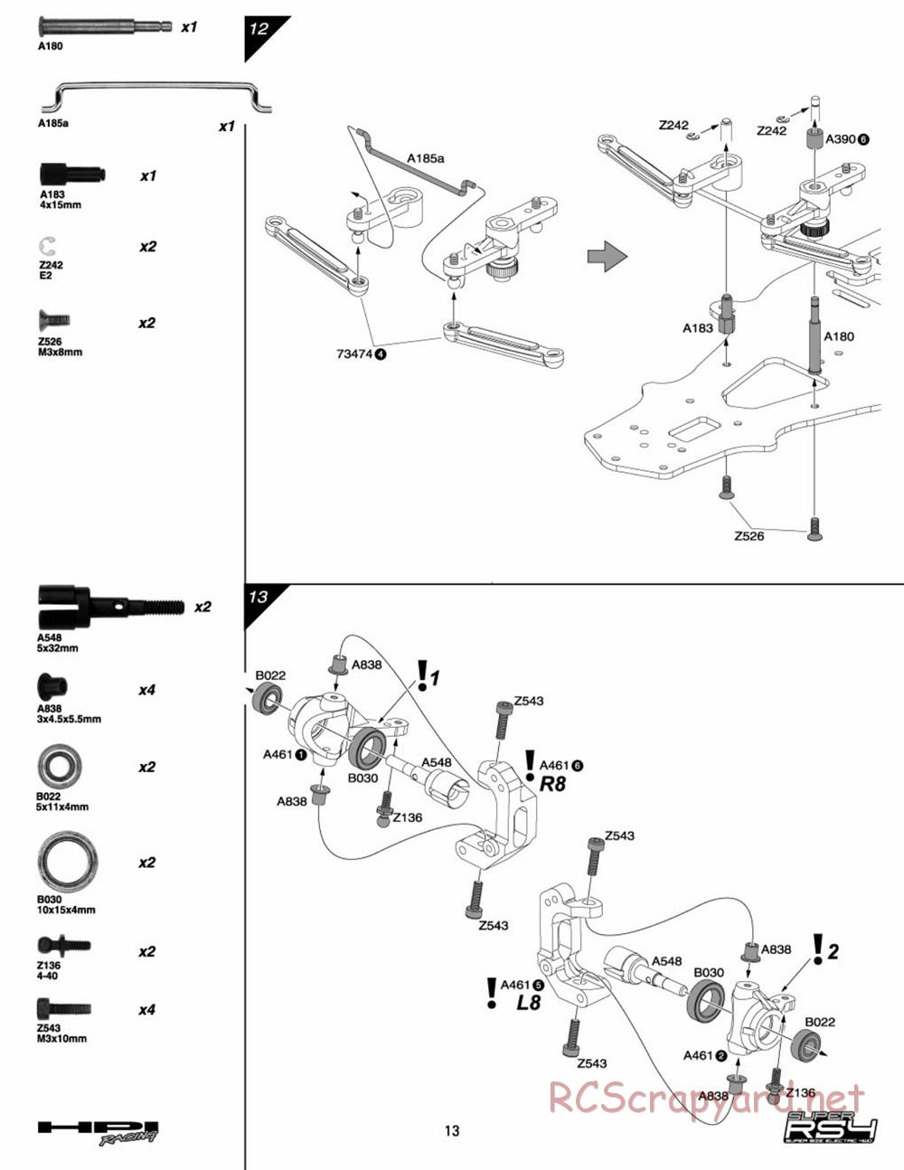 HPI - Super RS4 - Manual - Page 12