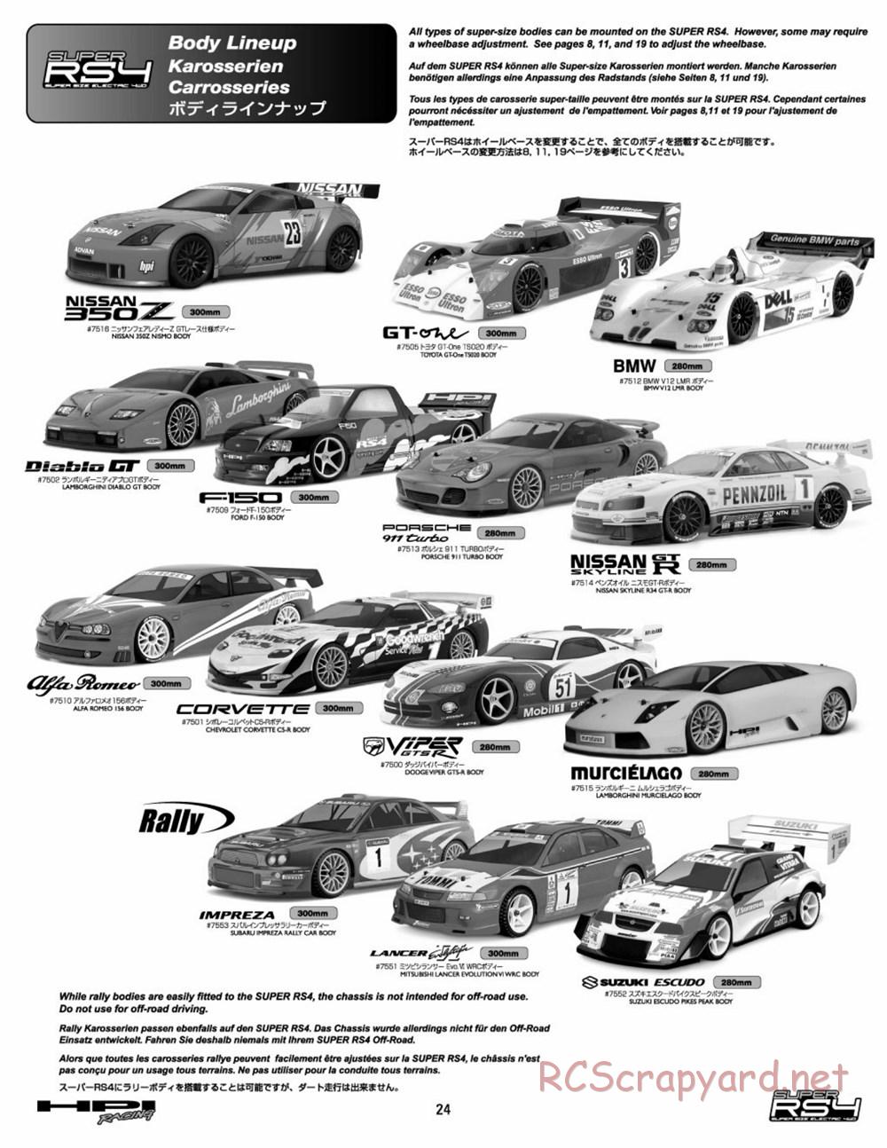 HPI - Super RS4 - Manual - Page 23