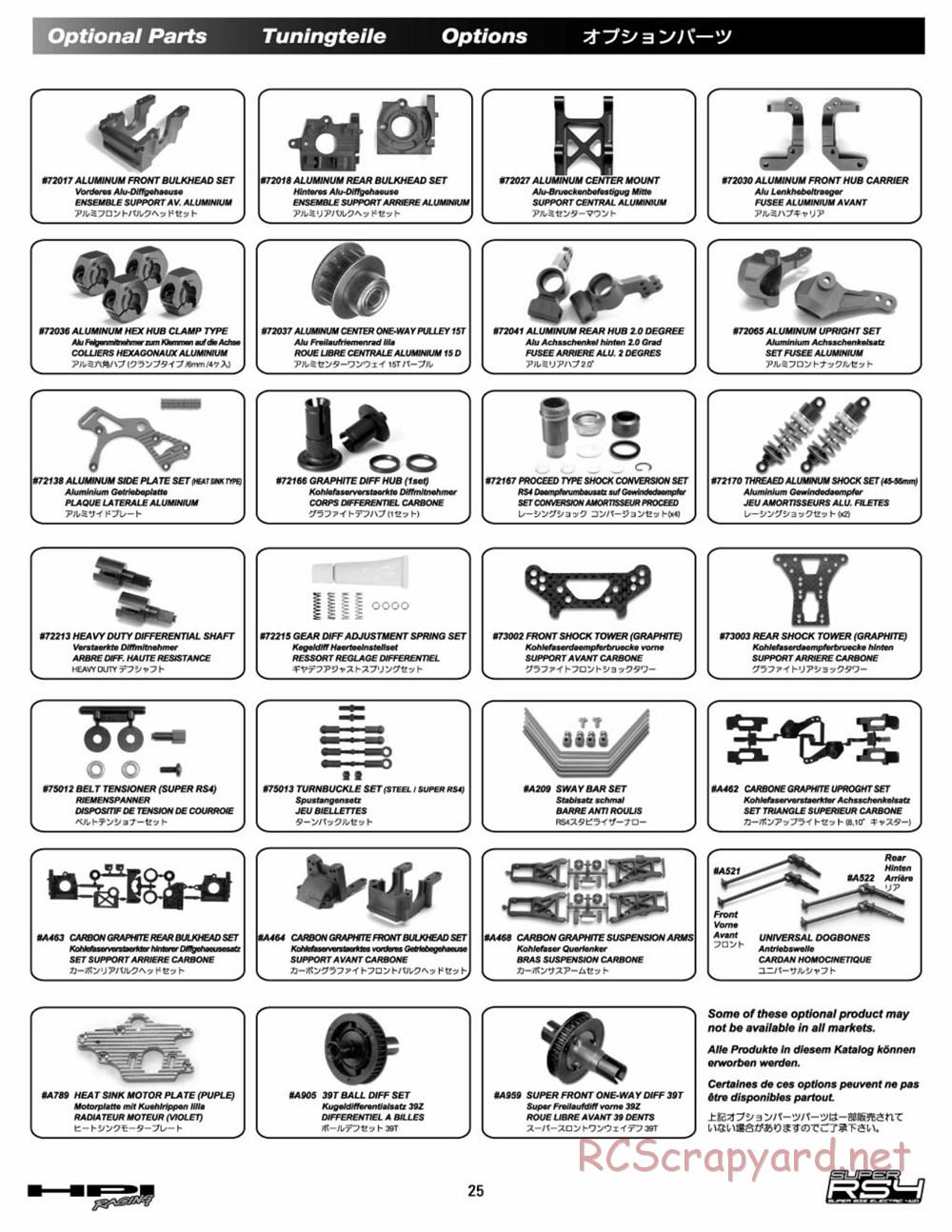 HPI - Super RS4 - Manual - Page 24