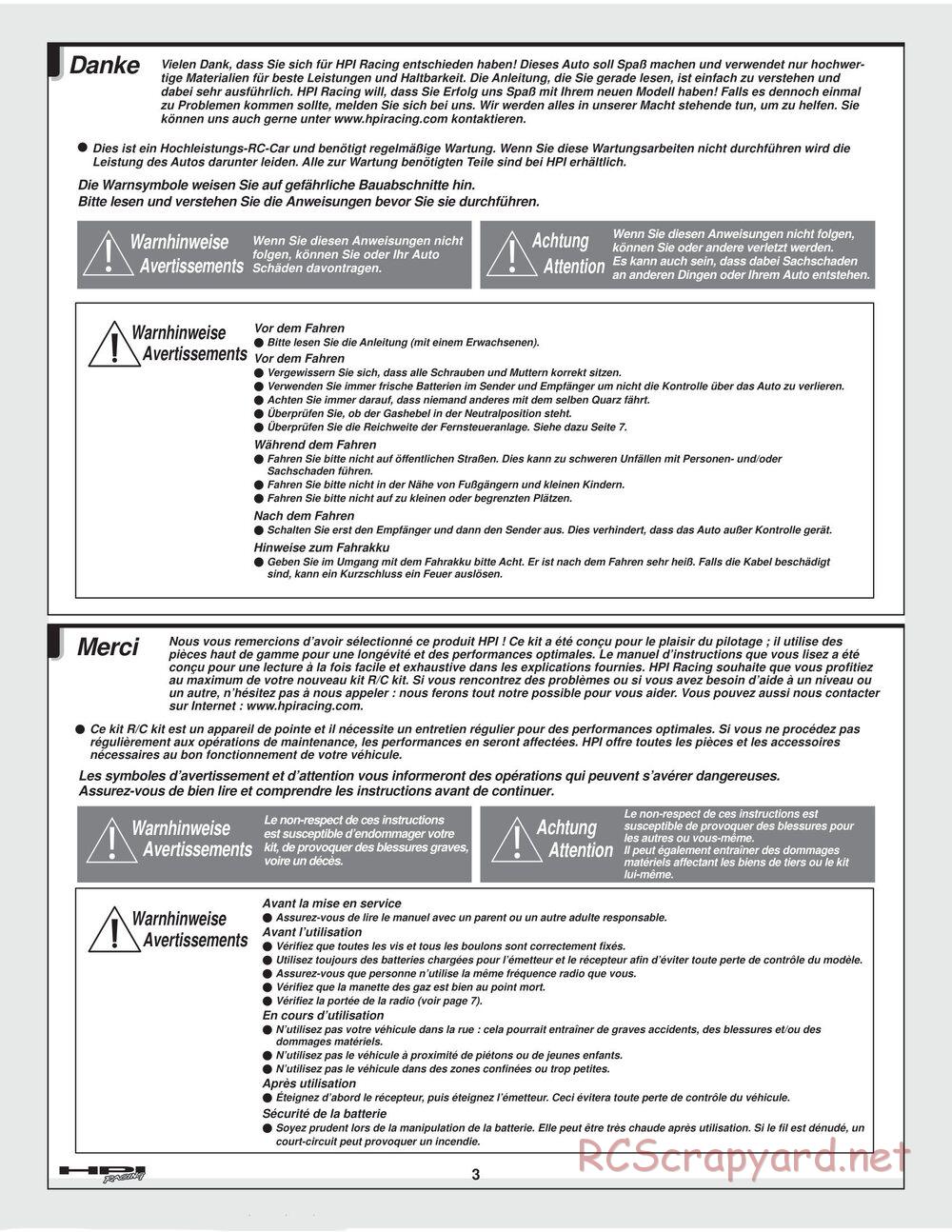 HPI - Switch - Manual - Page 3