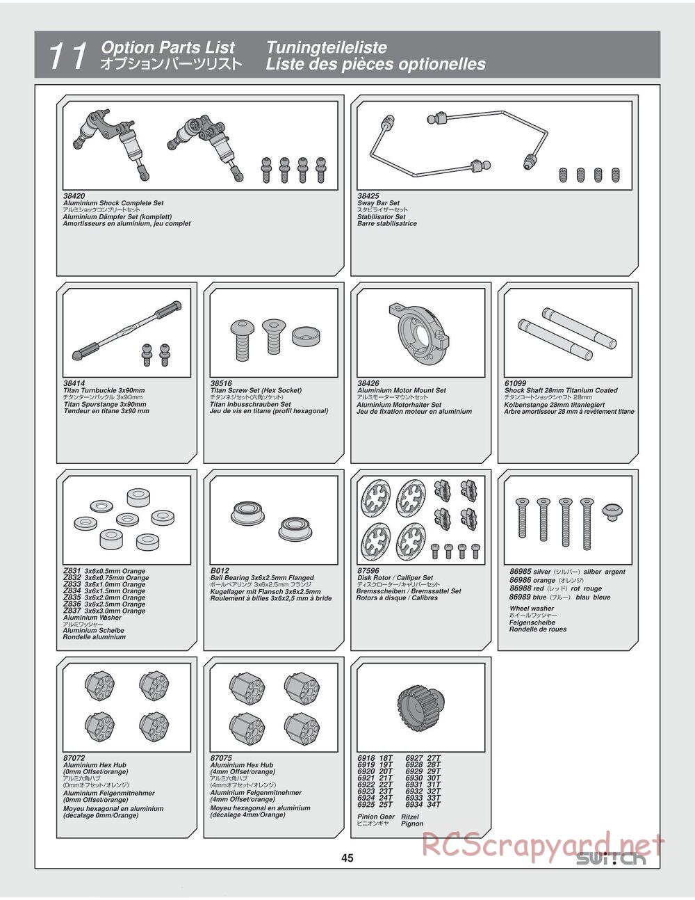 HPI - Switch - Exploded View - Page 45