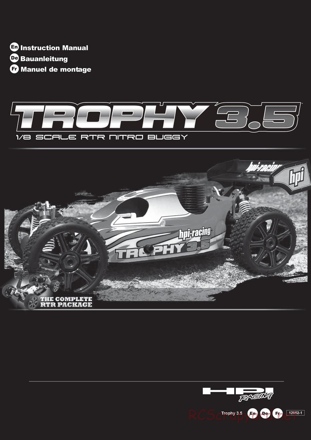 HPI - Trophy 3.5 - Manual - Page 1