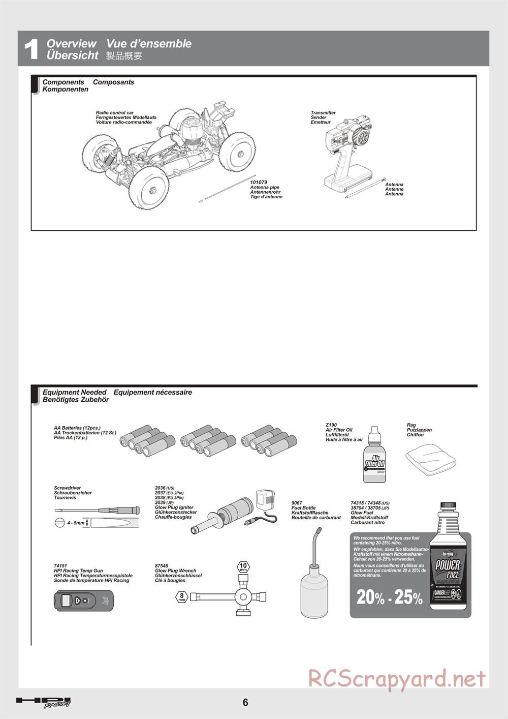 HPI - Trophy 3.5 - Manual - Page 6