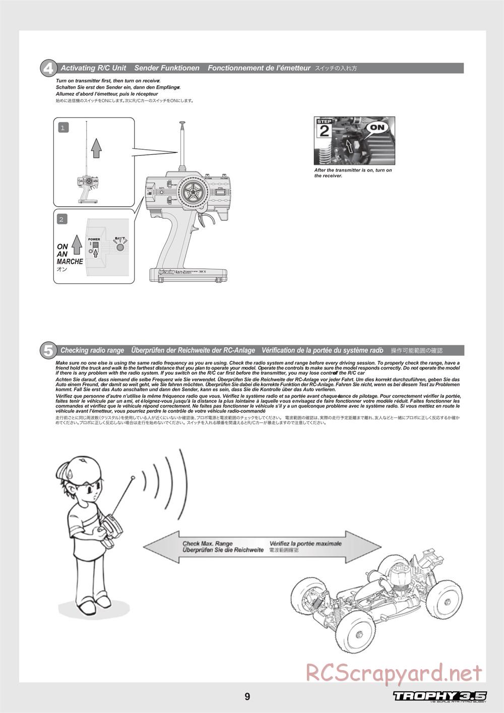 HPI - Trophy 3.5 - Manual - Page 9