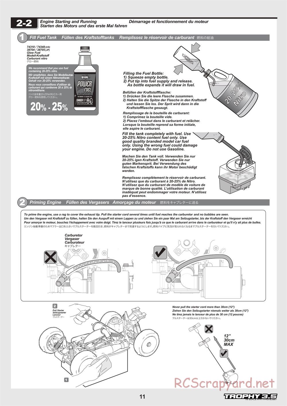 HPI - Trophy 3.5 - Manual - Page 11