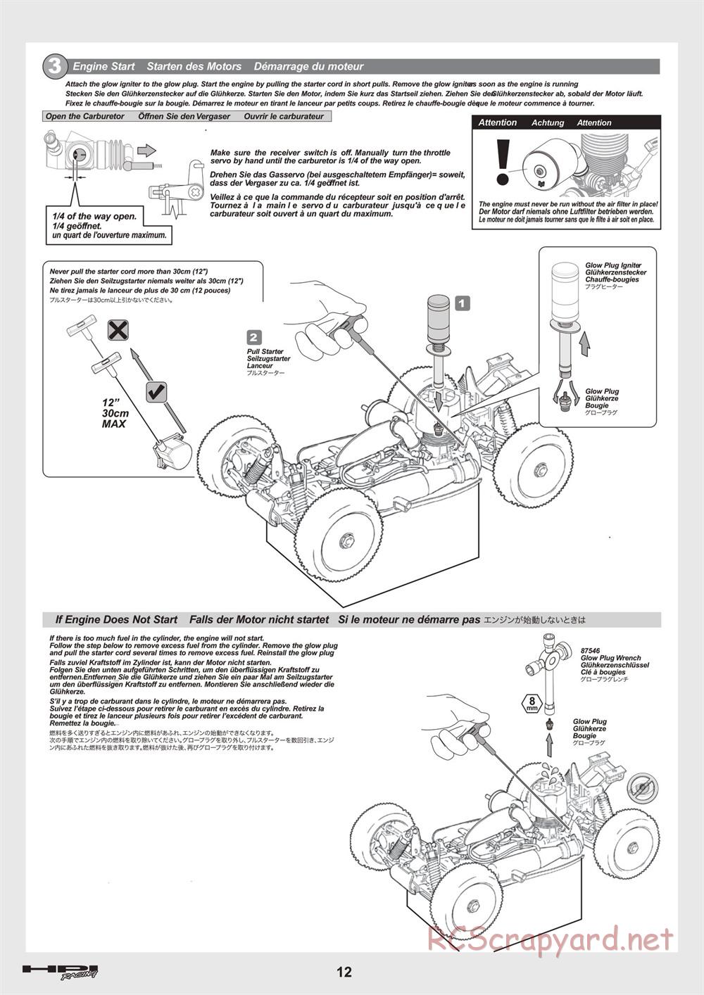 HPI - Trophy 3.5 - Manual - Page 12