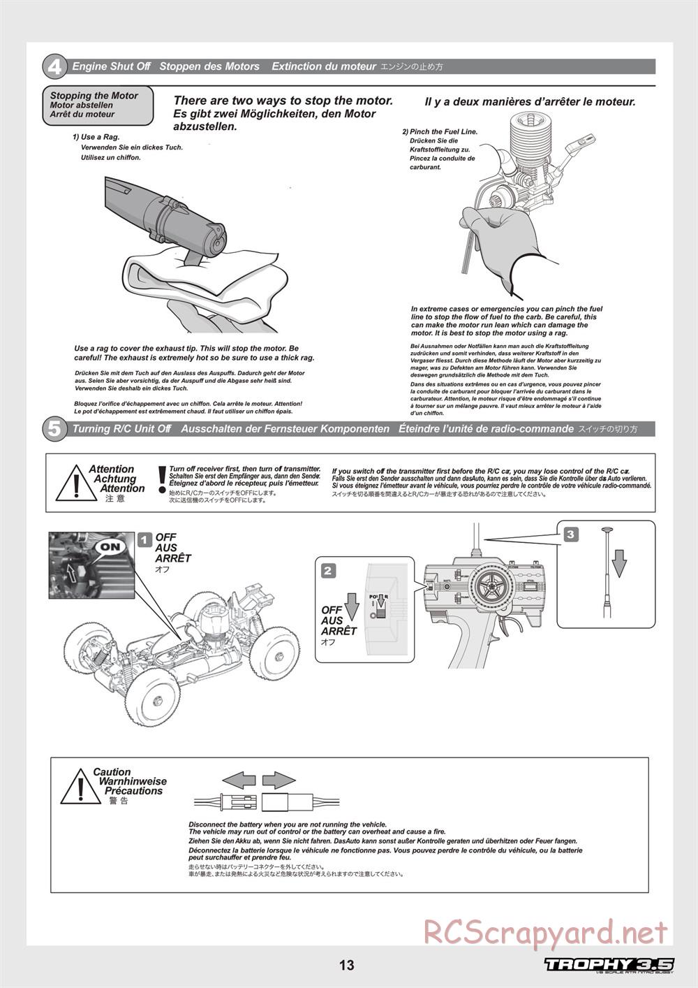 HPI - Trophy 3.5 - Manual - Page 13