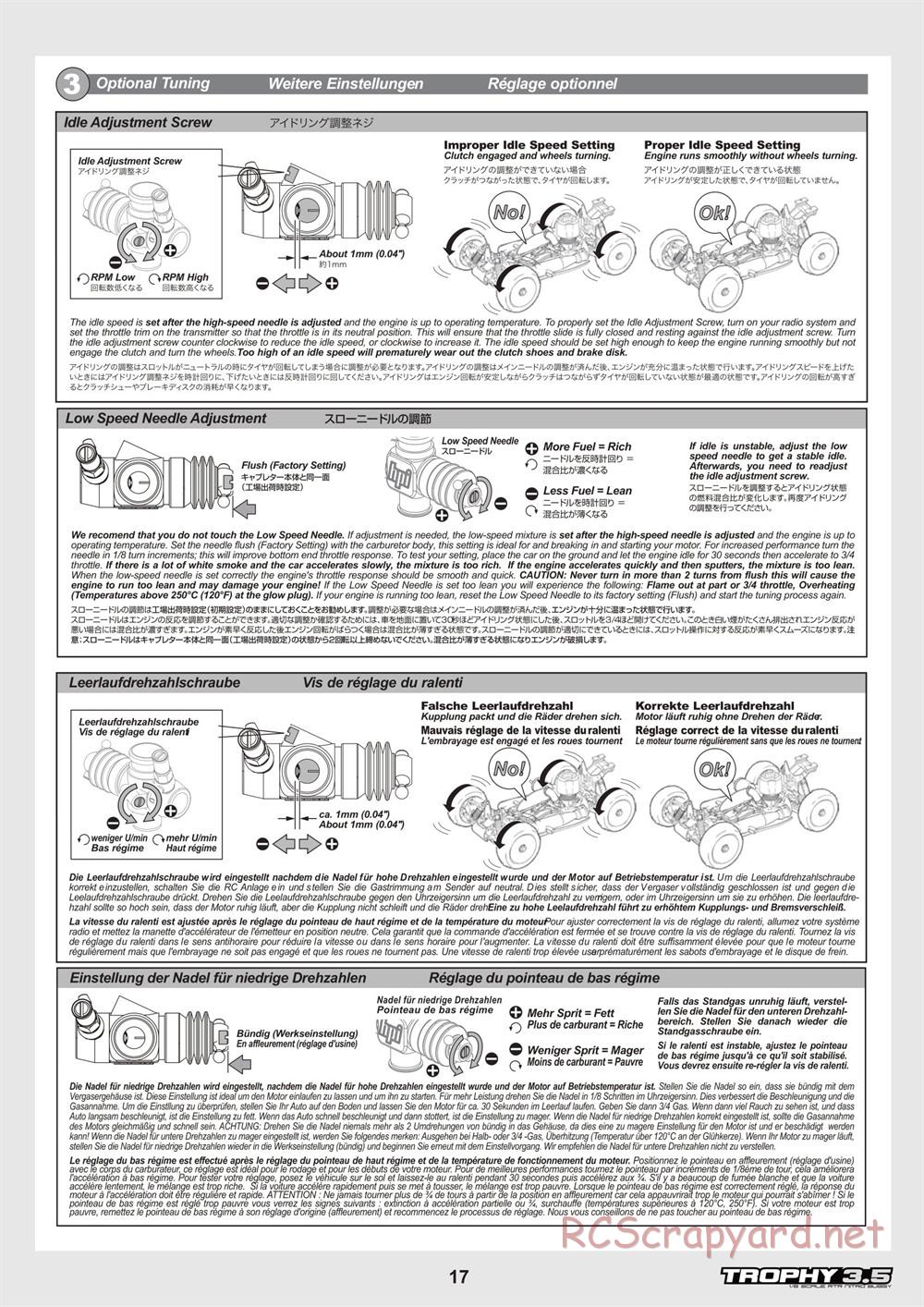 HPI - Trophy 3.5 - Manual - Page 17