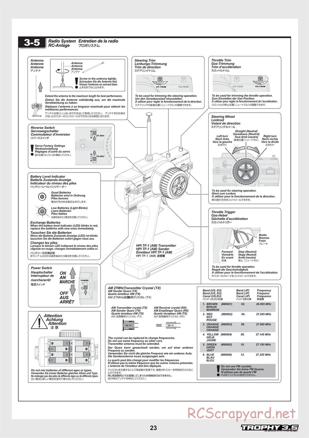 HPI - Trophy 3.5 - Manual - Page 23