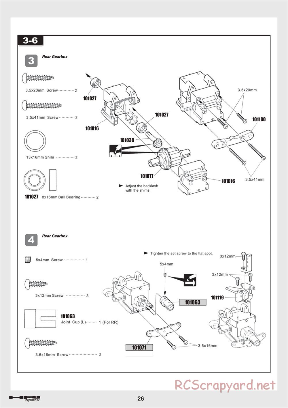 HPI - Trophy 3.5 - Manual - Page 26