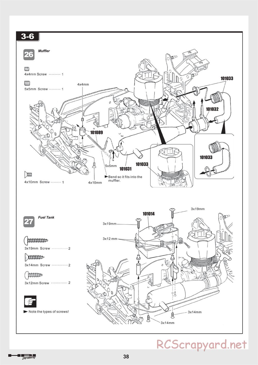 HPI - Trophy 3.5 - Manual - Page 38