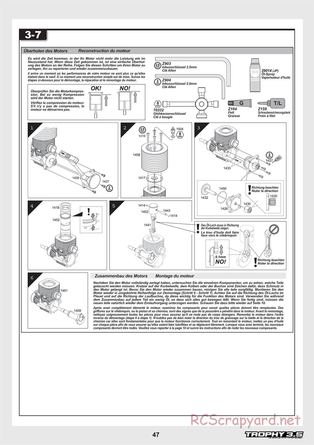 HPI - Trophy 3.5 - Manual - Page 47