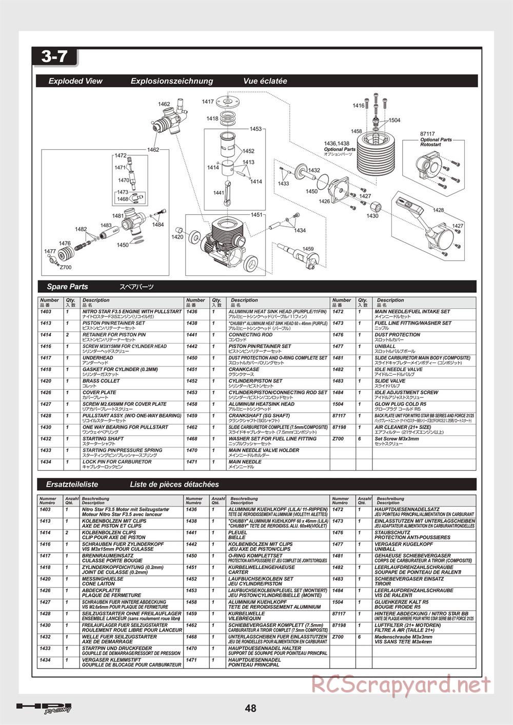 HPI - Trophy 3.5 - Manual - Page 48